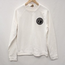 Mens VERSACE COLLECTION White Cotton Pullover Medusa Jumper UK M A10