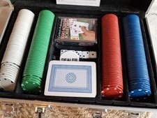 Texas Hold ’Em Poker Set - Aluminium Carry Case – 200 Chips, 2 Decks + more