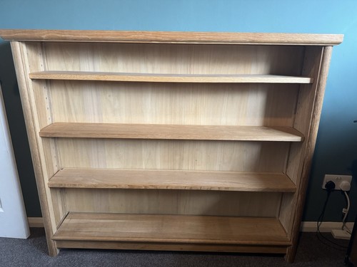 Solid oak bookcase with - oak,