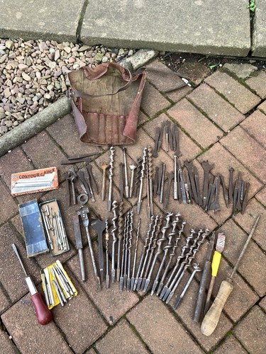 Vintage drill bits with - drill,