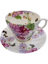 R Hanner Bone China Floral Tea