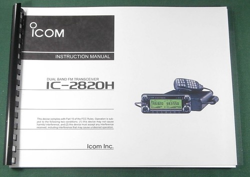 Icom 2820h instruction - icom,