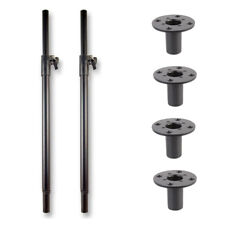Adjustable Speaker Sub Top Hat Satellite Poles DJ PA 35mm  Disco Single Pair