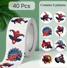 40x Spiderman stickers just think of all the places Spiderman can pop up party