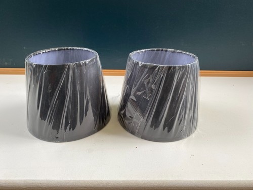 Two small black - , lamp