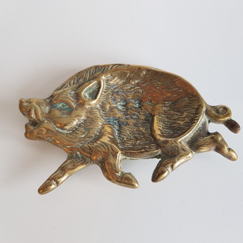Antique cast brass hog wild - antique,