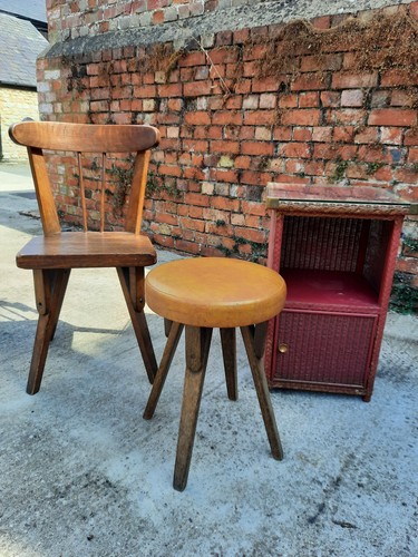 Rare stavecraft chair - &, stool