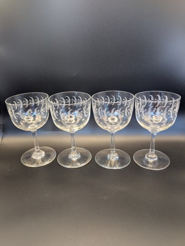Etched wine glasses 1880 - wine,