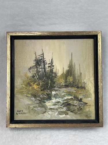 Small rustic landscape oil - rustic,