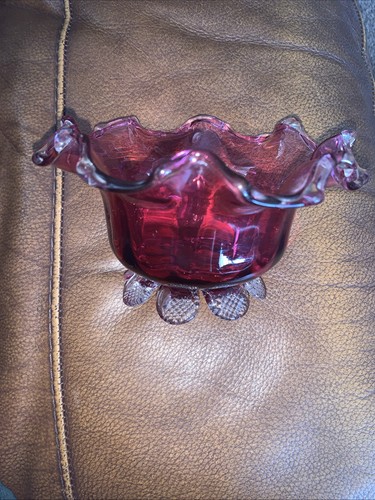 Beautiful old cranberry glass - old,