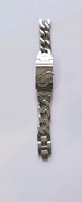 Marc Ecko Unisex Chain Link Bracelet Flip Up Watch Black Dial “Always Running” 