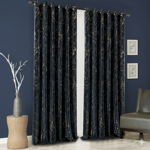 Crushed velvet curtains - crushed,