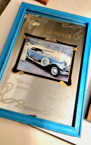 Vintage rolls royce pub mirror - vintage,