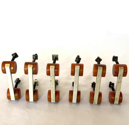 6pc vintage marbled - marbled, bakelite