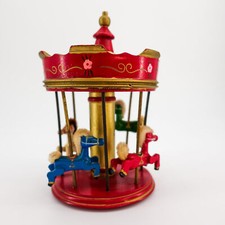 Vintage Wooden Carousel w/