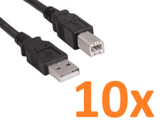 Lot of 10 - USB A to B Zebra