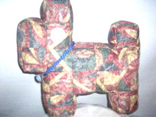 Handmade Patchwork Dog Scottie multi colour  Cushion