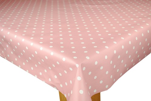 Pink polka dot pvc vinyl - polka,