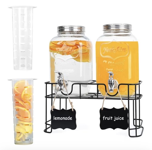 Glass drink dispenser with - glass,