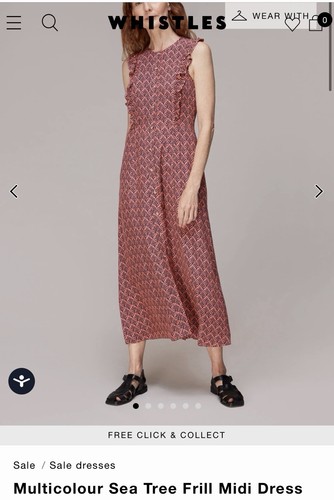 Whistles midi dress size - midi,