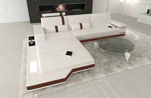 Sofa leather corner - sofa,