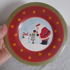 Yankee Candle Large Tray Plate Christmas Stars American Style Trim Tree Santa 