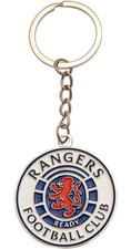 RANGERS FC CLUB READY CREST CAR KEYCHAIN KEYRING KEY RING RFC GIFT