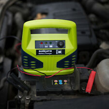 12 Volt 8 Amp Car Battery Charger up to 2.5L Van Boat Bike Motorhome LED Compact