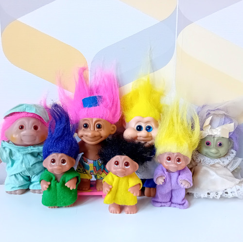 Vintage troll dolls 1980s russ - dolls,