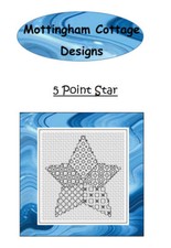 Blackwork Embroidery Kit   -  5 Point Star