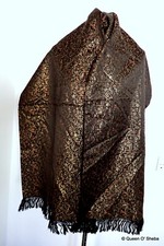 Silk Brocade Stole Scarf Lined
