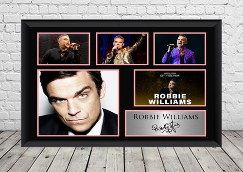 Robbie williams signed photo - williams,