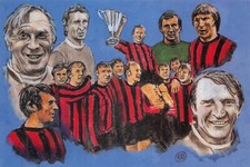 FOOTBALL GROUNDS & CLUBS MAN CITY UNITED POSTCARD CONTINENTAL SIZE UNUSED MINT