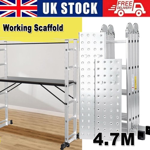 Aluminium folding ladder - aluminium,