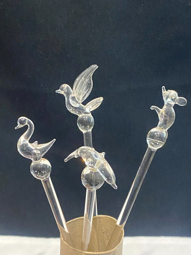 Clear glass assorted - 4,