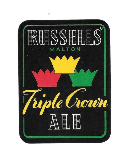 Old label russells of malton - label,