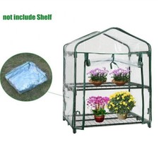 2-3 Tier Small Greenhouse PVC Outdoor Garden Steel Frame Plants Grow House COVER