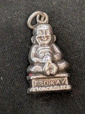 Solid Sterling Silver Seated Buddha Pendant Fully Hallmarked