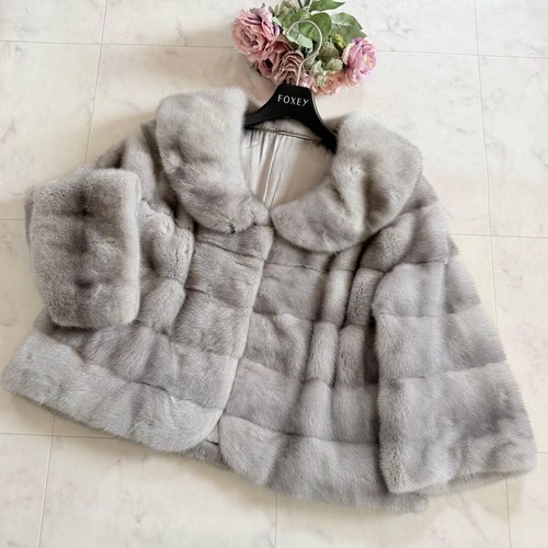 Sapphire mink fur coat cropped - fur,