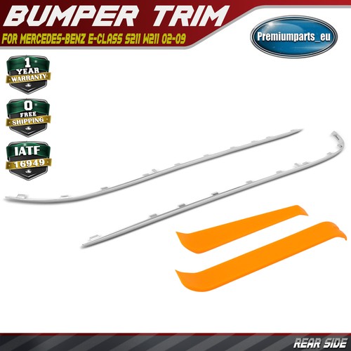 Rear chrome bumper moulding - 2x,
