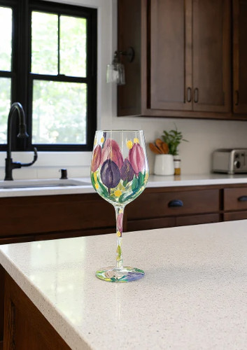 Tulips wine glass - tulips,,