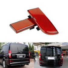 Pair Red Lens Rear Bumper Reflector For 2003-14 Mercedes W639 V-Class Vito Viano
