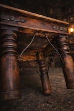 Rustic Solid Wood Side Table