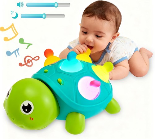 Musical crawling turtle baby - crawling,