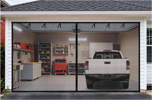 Garage door screen for - door, 2