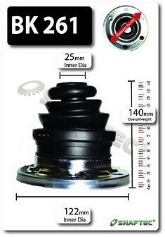 Shaftec front inner boot - shaftec, cv