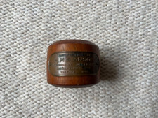 HMS Anson / Jellicoe teak napkin ring WWII Tirpitz 1941 / Russian Convoys 1942