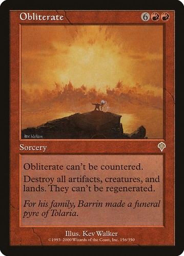 Mtg obliterate invasion - mtg,