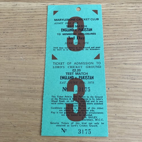 England cricket match ticket - cricket,