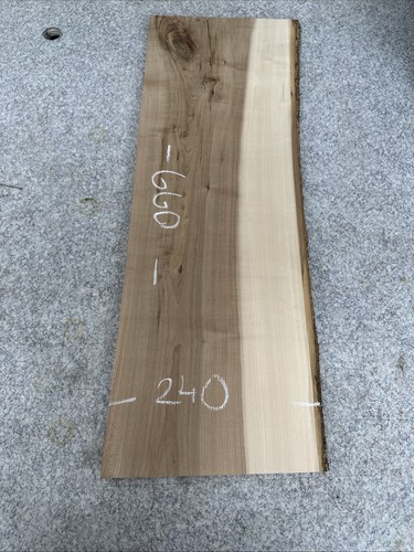 Elm live waney edge slab - waney,